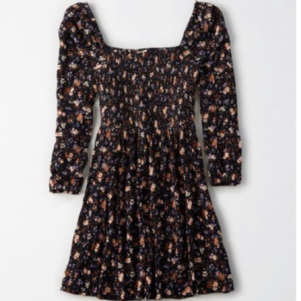 AE Smocked Long 3/4 Sleeve Dress